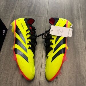 Adidas Predator Pro FG IG7776 Yellow / Black Soccer Cleats Mens